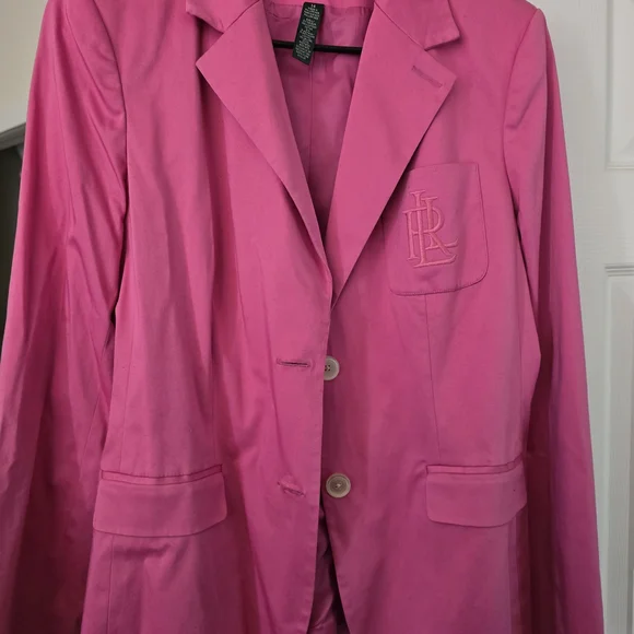Ralph Lauren Pink Blazer Suit Jacket Classic Design - Picture 3 of 7
